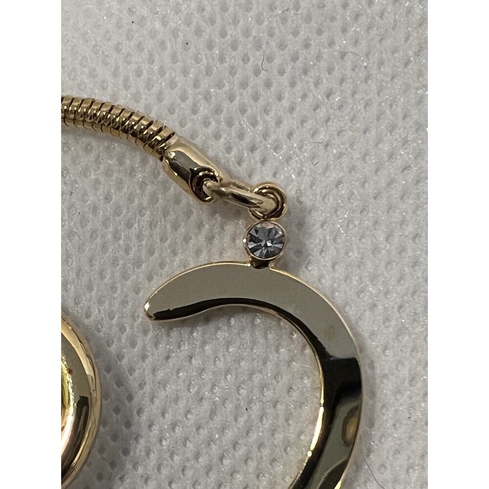 y2k Baby Phat Cat Purse Charm Key Holder Gold-Tone Rhinestone Detail - Picture 2 of 4